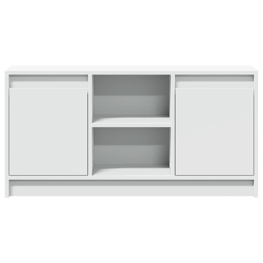 Mobile Porta TV con LED-Mobile per TV-Credenza TV Bianco 100x34x50 cm in Truciolato 845717
