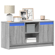 Mobile Porta TV con LED-Mobile per TV-Credenza TV Grigio Sonoma 100x34x50cm in Truciolato