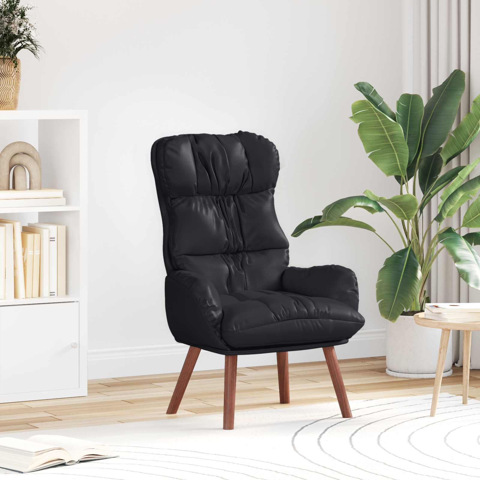 poltrona Nero 69 x 74 x 93 cm Pelle Artificiale 42001878