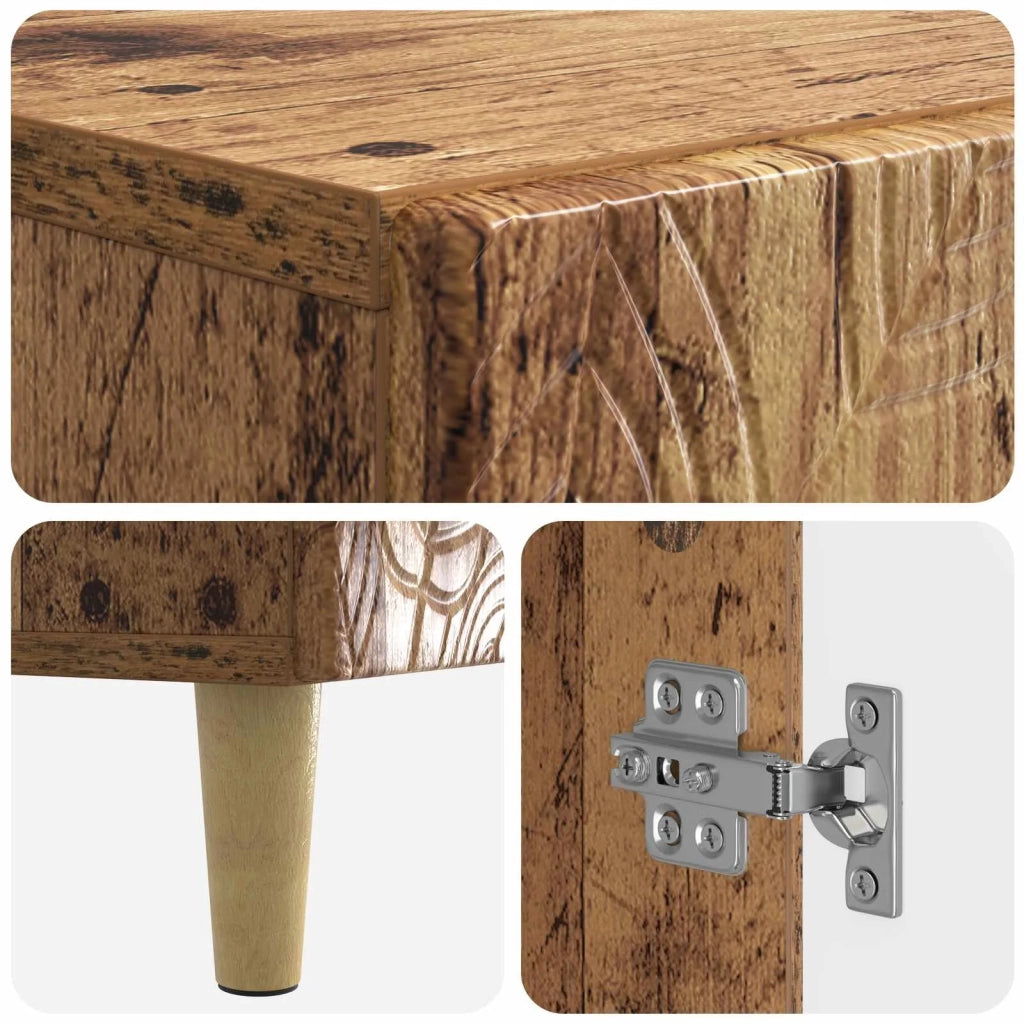 Mobiletto da Bagno DELFT Legno antico 59,5 x 31 x 80 cm 897063
