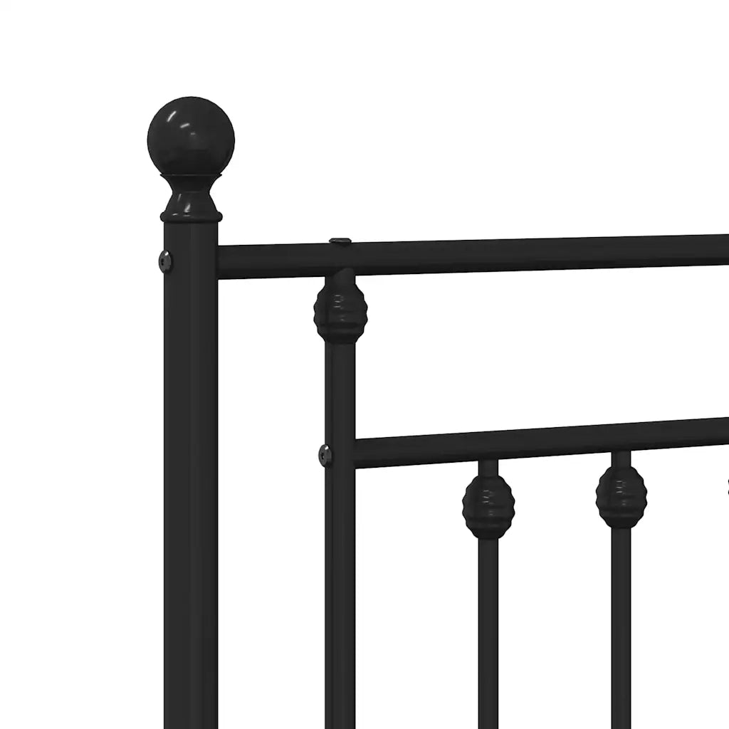 Testiera-Testata del letto in Metallo Nero 193 cm