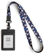 ID-kaarthouder con cordoncino per identificativi - 1 pezzo - nero - plastica