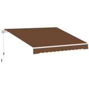 Toldo da Parete con Braccio Articolato ¨C zephmum ¨C Marrone 295x245 cm