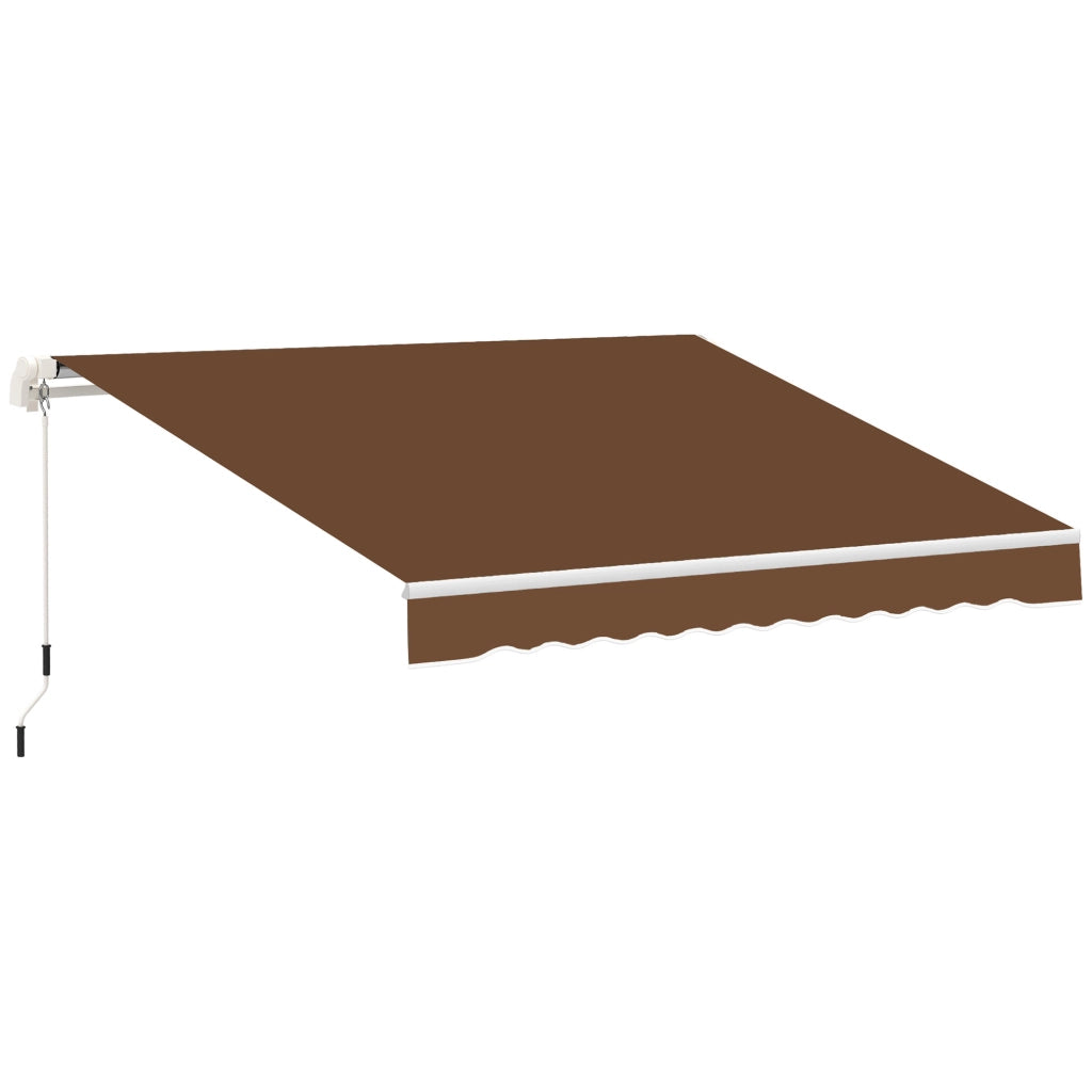 Toldo da Parete con Braccio Articolato ¨C zephmum ¨C Marrone 295x245 cm