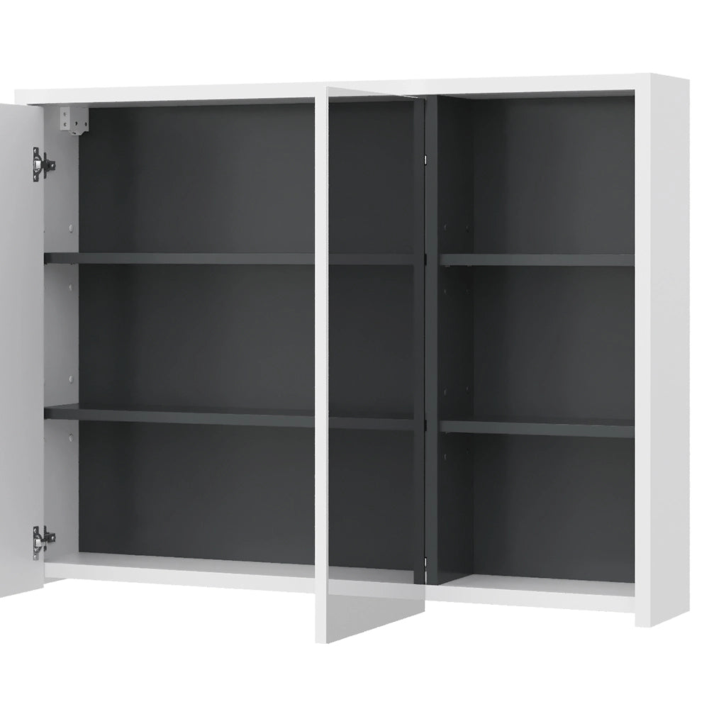 Vicco Specchio contenitore bagno Bianco/antracite 18 x 75 cm