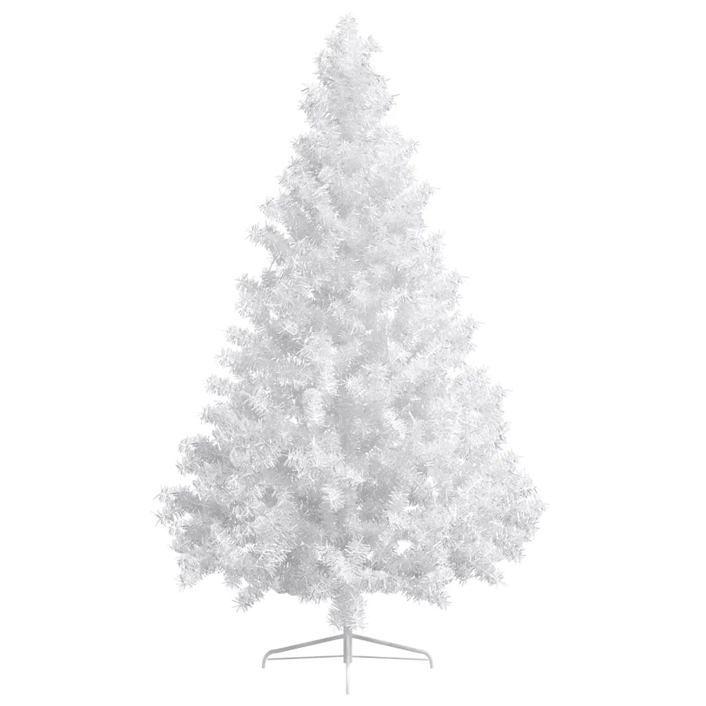 Set Albero Natale Artificiale a Metà LED Palline Bianco 210cm 3077485