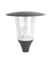 Testa lampione 1 luce SU-MA Metis E27 grigio scuro IP65