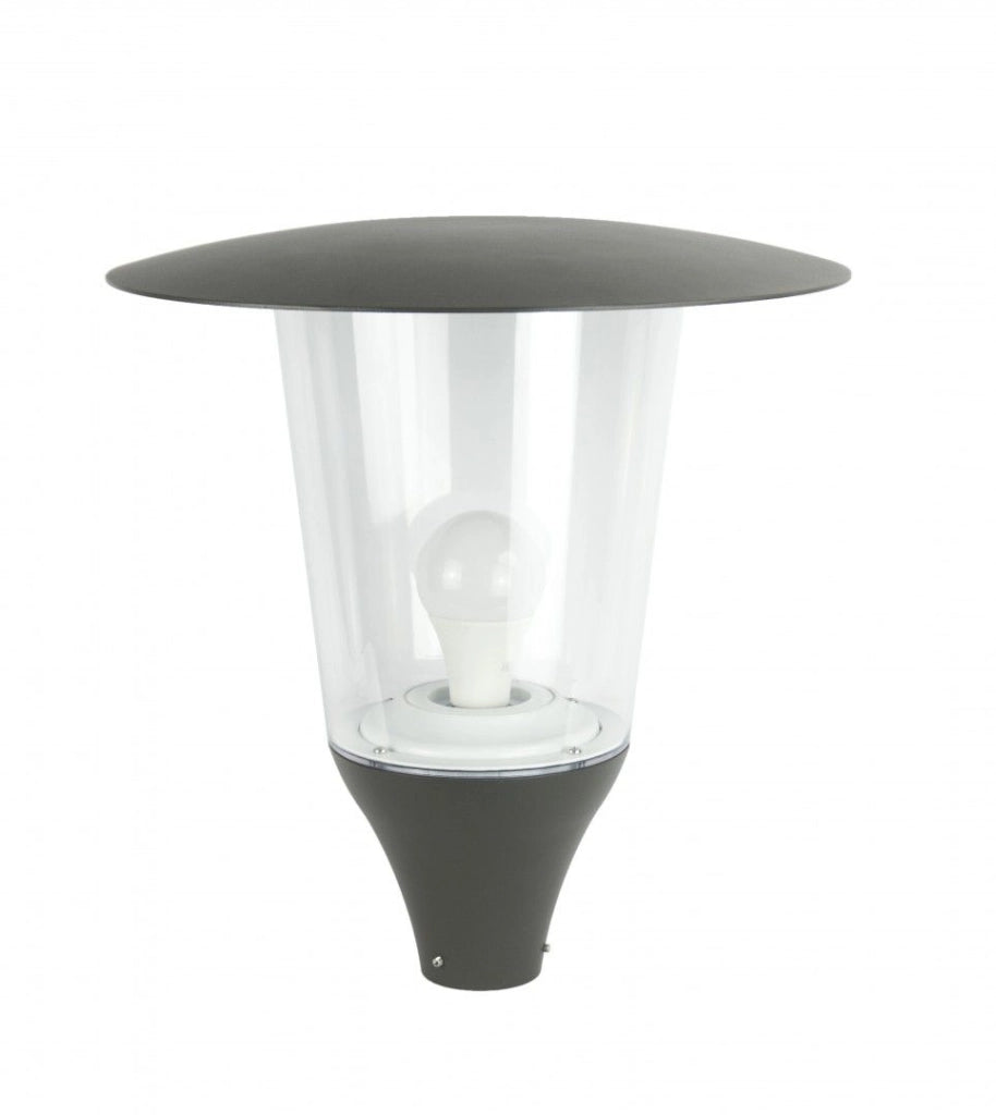Testa lampione 1 luce SU-MA Metis E27 grigio scuro IP65