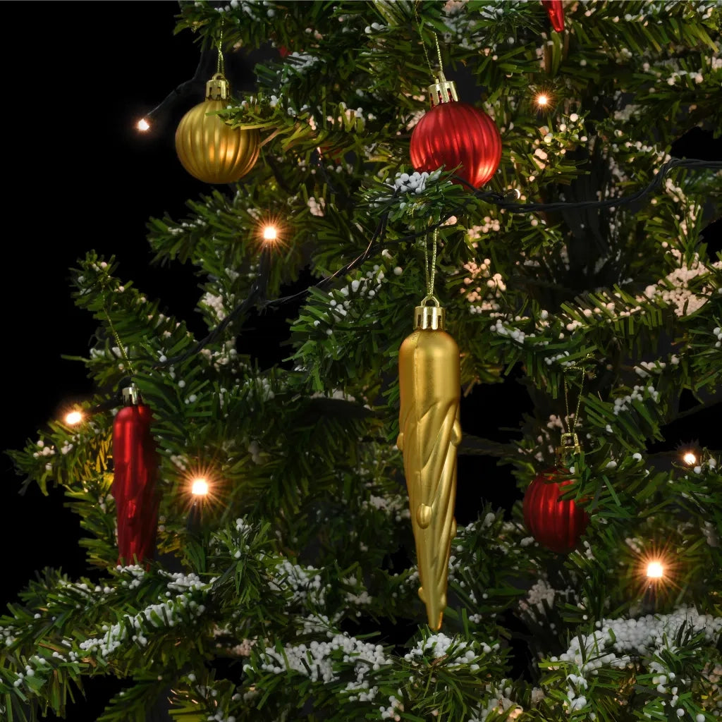 Albero di Natale con Neve e Base a Ombrellone Verde 140 cm 284333