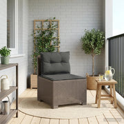 Divano da esterno-Divano da Giardino a 1 Posto con Cuscini Aspetto Rattan PP 312237