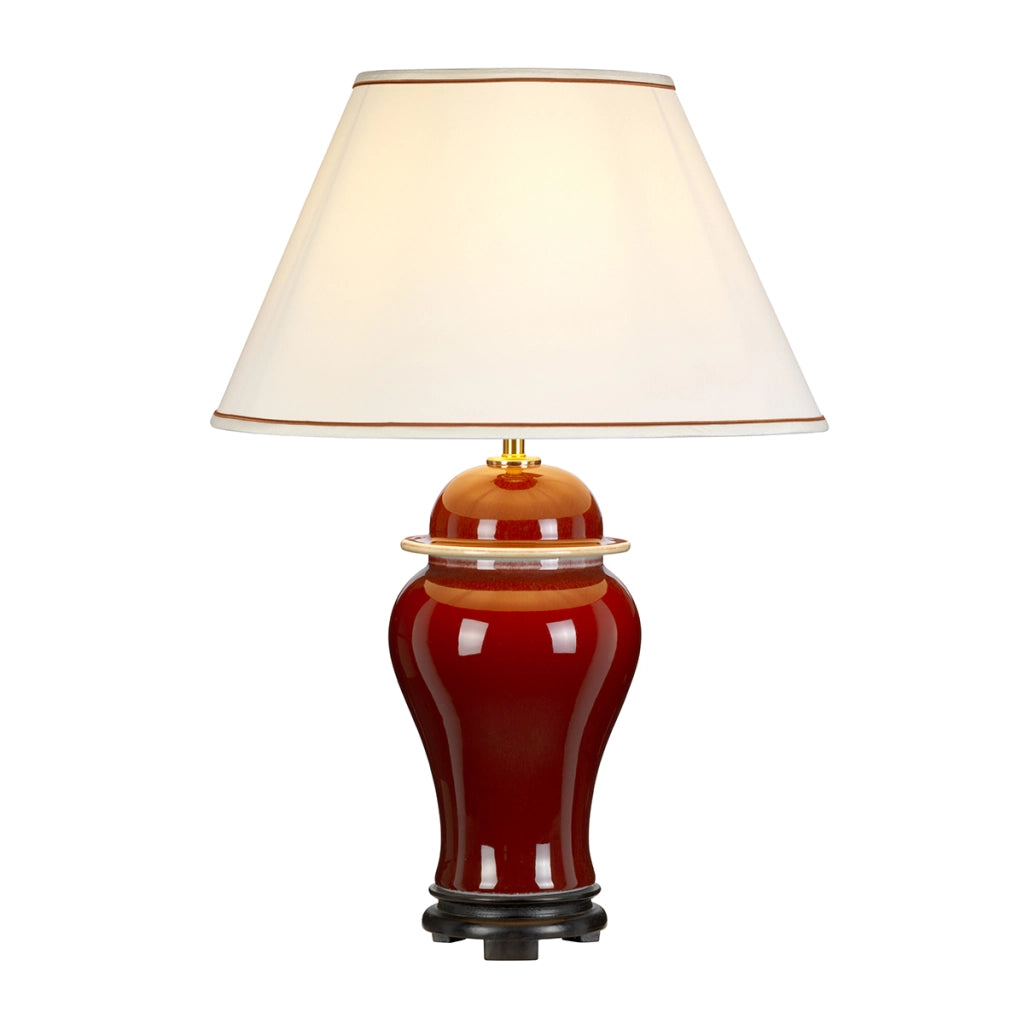 Lampada da tavolo in ceramica rossa Oxblood E27 60W