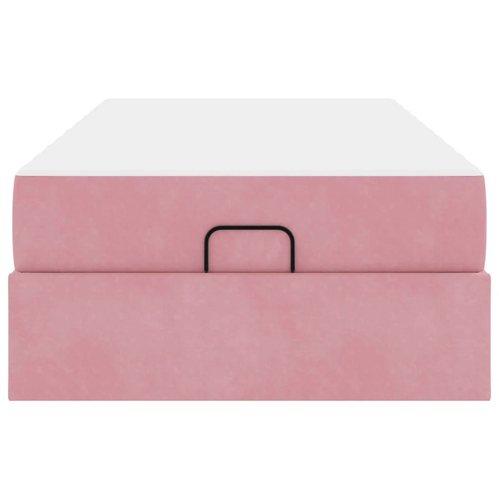 Struttura letto con materasso con materasso 2 pcs Rosa Velluto