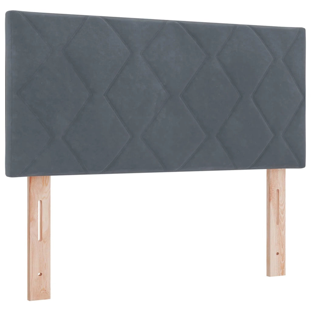 Letto con Box Spring, Materasso e LED Grigio Scuro 90 x 190 cm 3453250