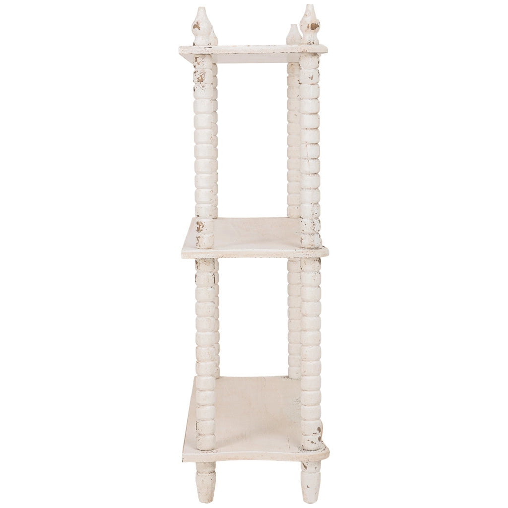 Mensola in legno bianco, 80,5x30x99 cm (altezza)