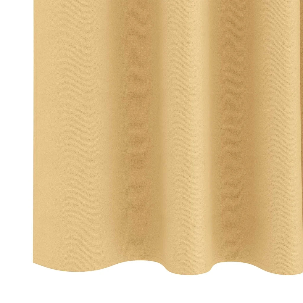 Tende Blackout con Anelli 2 pcs Beige 175 x 140 cm Poliestere 4107424