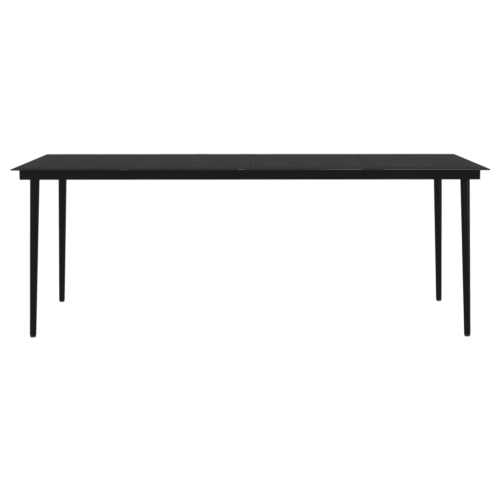 Set da Pranzo da Giardino 9 pz con Cuscini Nero 3099522