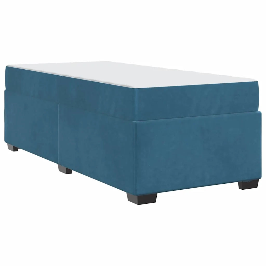 Struttura del letto con materasso Blu 80 x 200 cm Tessuto