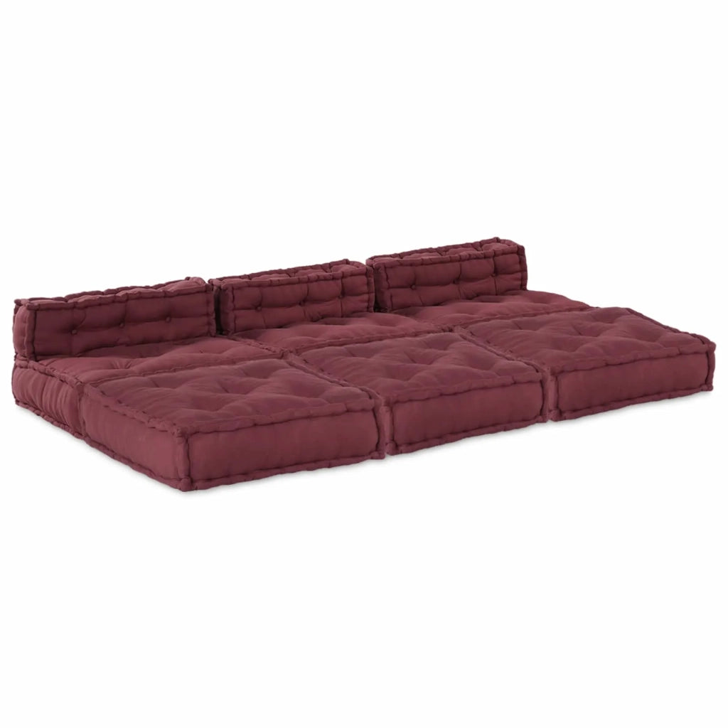Unità di Divano Modulare 4 pcs Bordeaux Tessuto 3315073