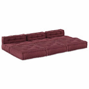 Unità di Divano Modulare 4 pcs Bordeaux Tessuto 3315073