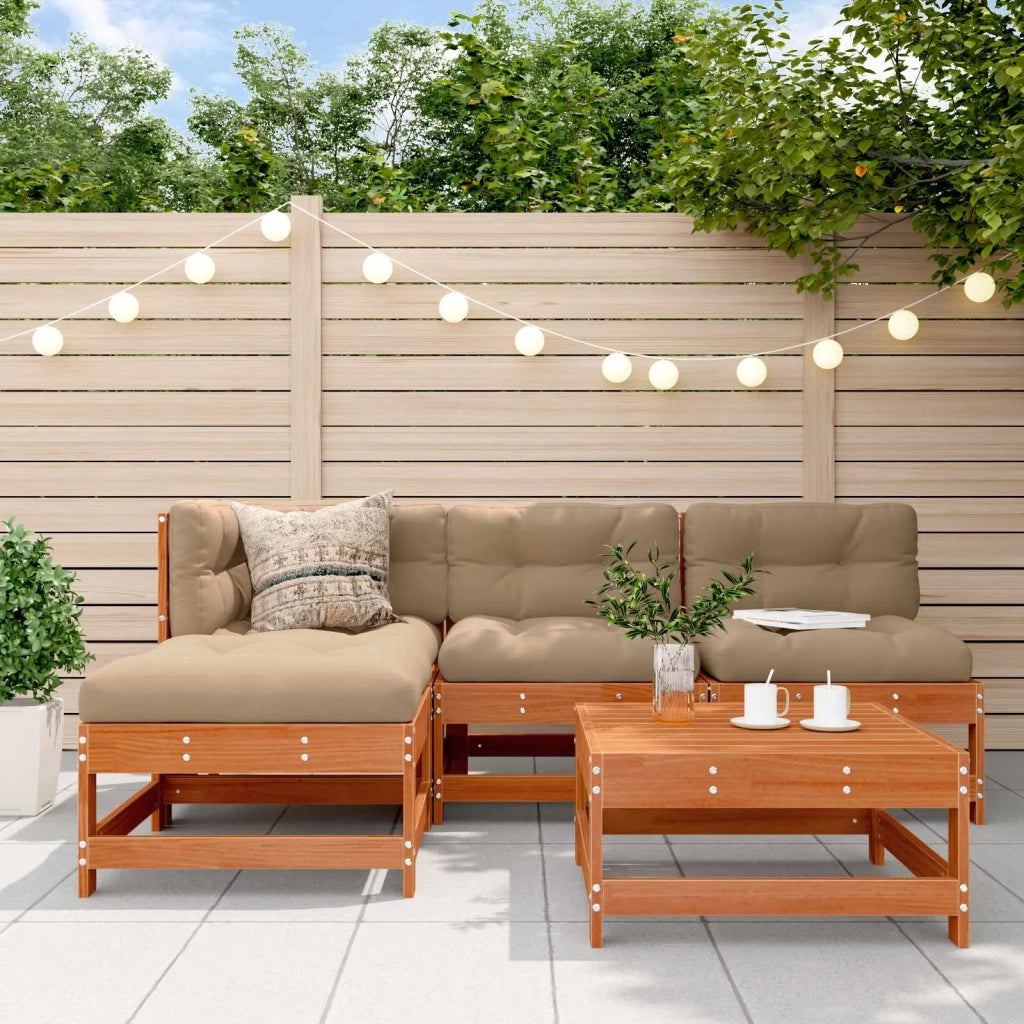 Set Lounge da Giardino 5 pcs Marrone Cerato 3418089