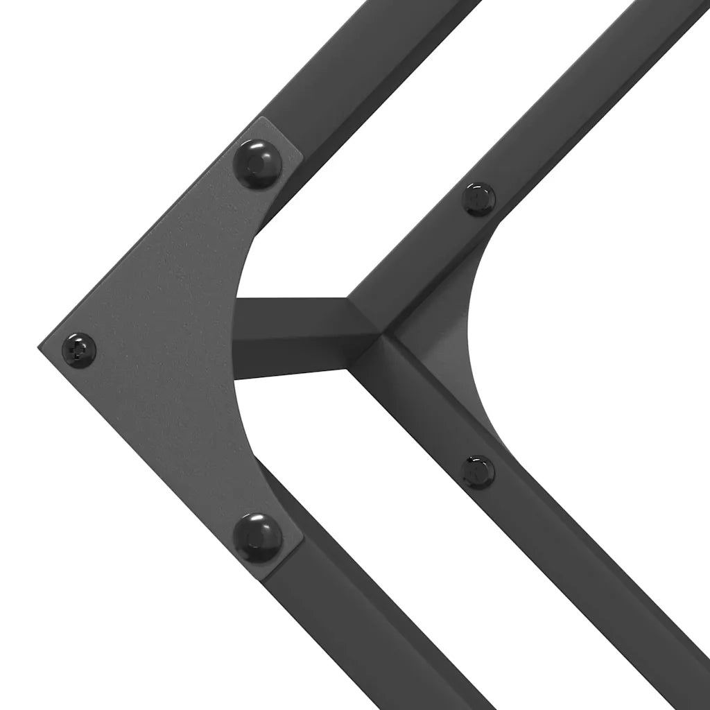 Rastrelliera per Legna da Ardere Nera 100x25x100 cm CFW5246959