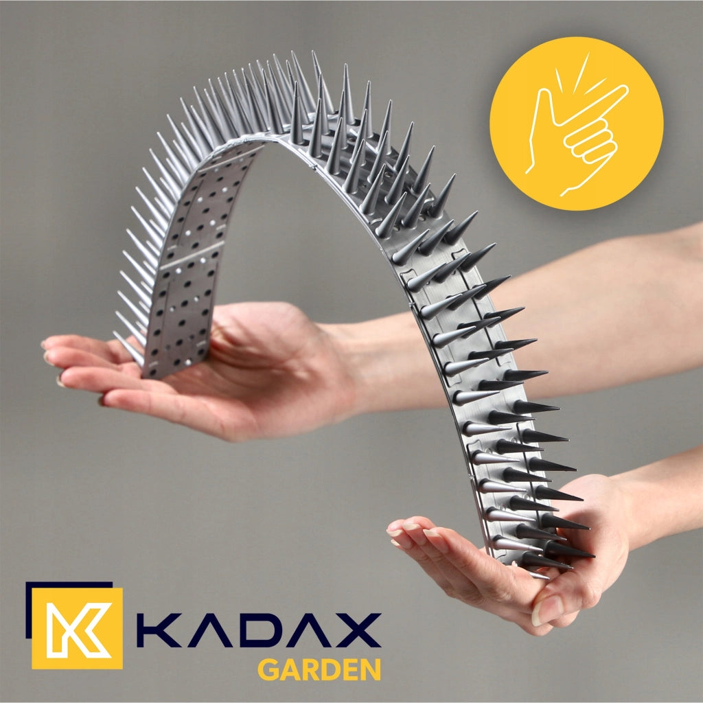 Punte anti-piccioni KADAX, 51 cm, in plastica densa e resistente, 48 pezzi