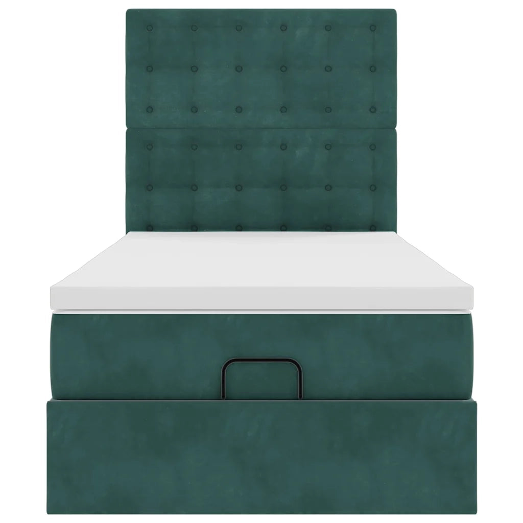 Struttura Letto Pouf con Materassi 80x200 cm Velluto 3313580