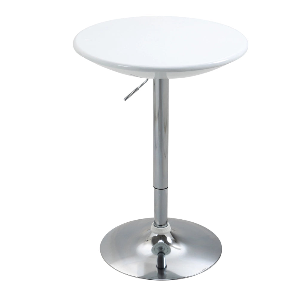 Tavolo bistrot regolabile ¨C Xylo ¨C bianco metallo ABS rotondo ?61x76-97cm