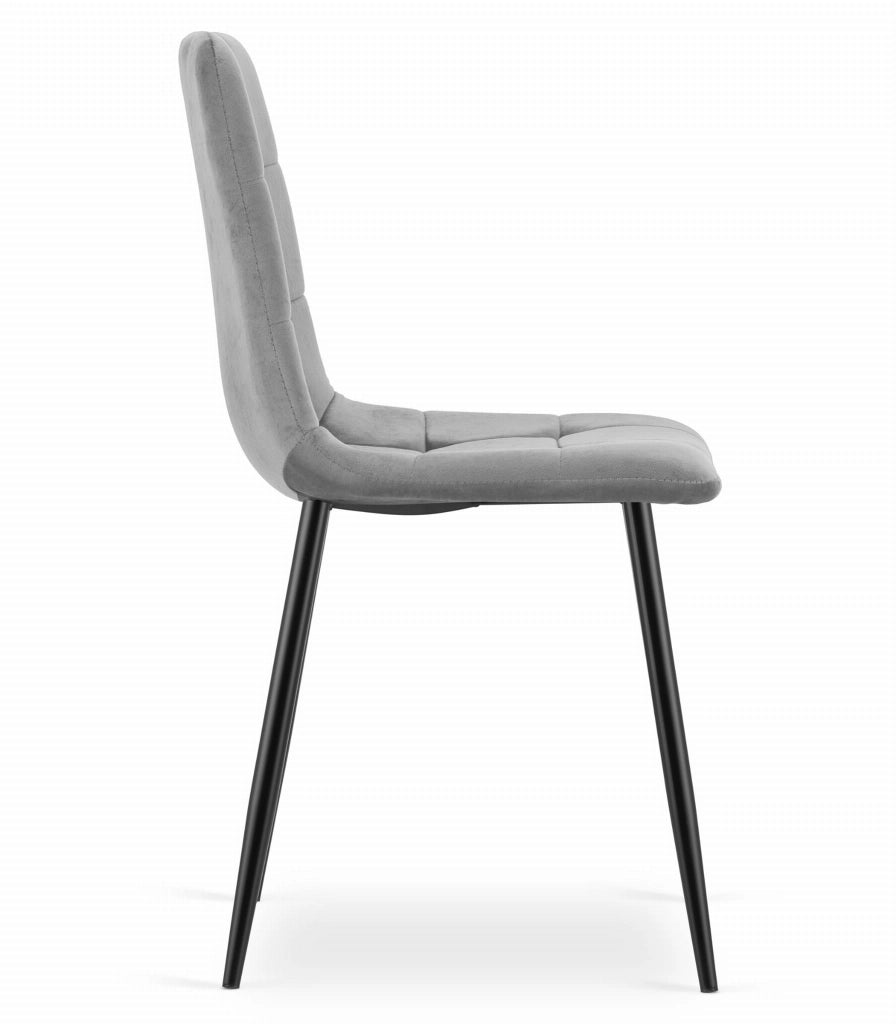 Valora PYRA CHAIR Velluto grigio chiaro Design moderno x2