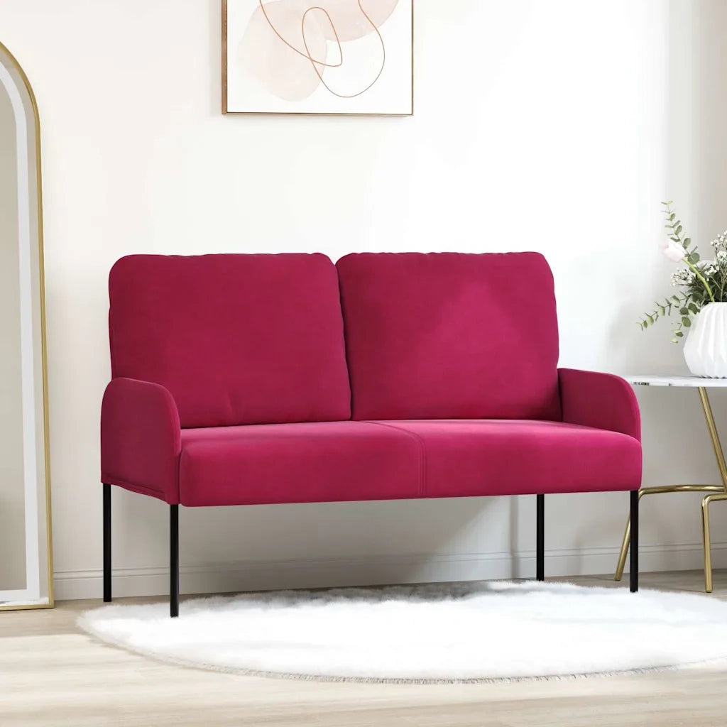 Divani con cuscino 110cm Rosso Vino Legno compensato 42023459
