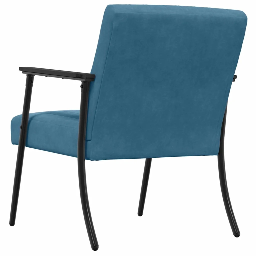 Poltrona | Sedia Relax Blu 59 x 75 x 78 cm Velluto
