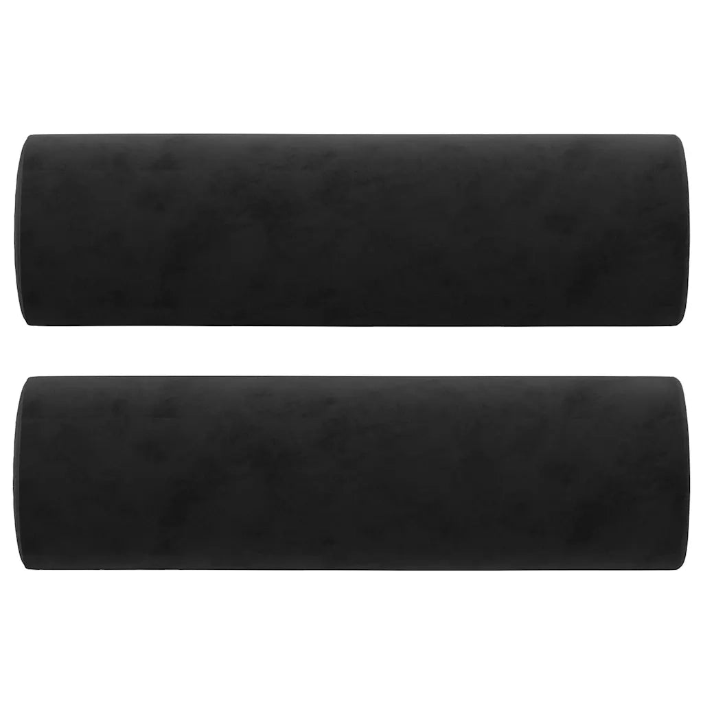 Divano a 3 Posti con Cuscini-Sofa 3 Posti con Cuscini Nero 180 cm in Velluto 676813