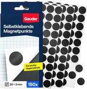 Punti Magnetici Ronde - Magnetici Autoadesivi per Note, Foto e Progetti di Fai da Te - Dischi Magnetici Autoadesivi per Oggetti Leggeri (150 pezzi - 20 x 2 mm)