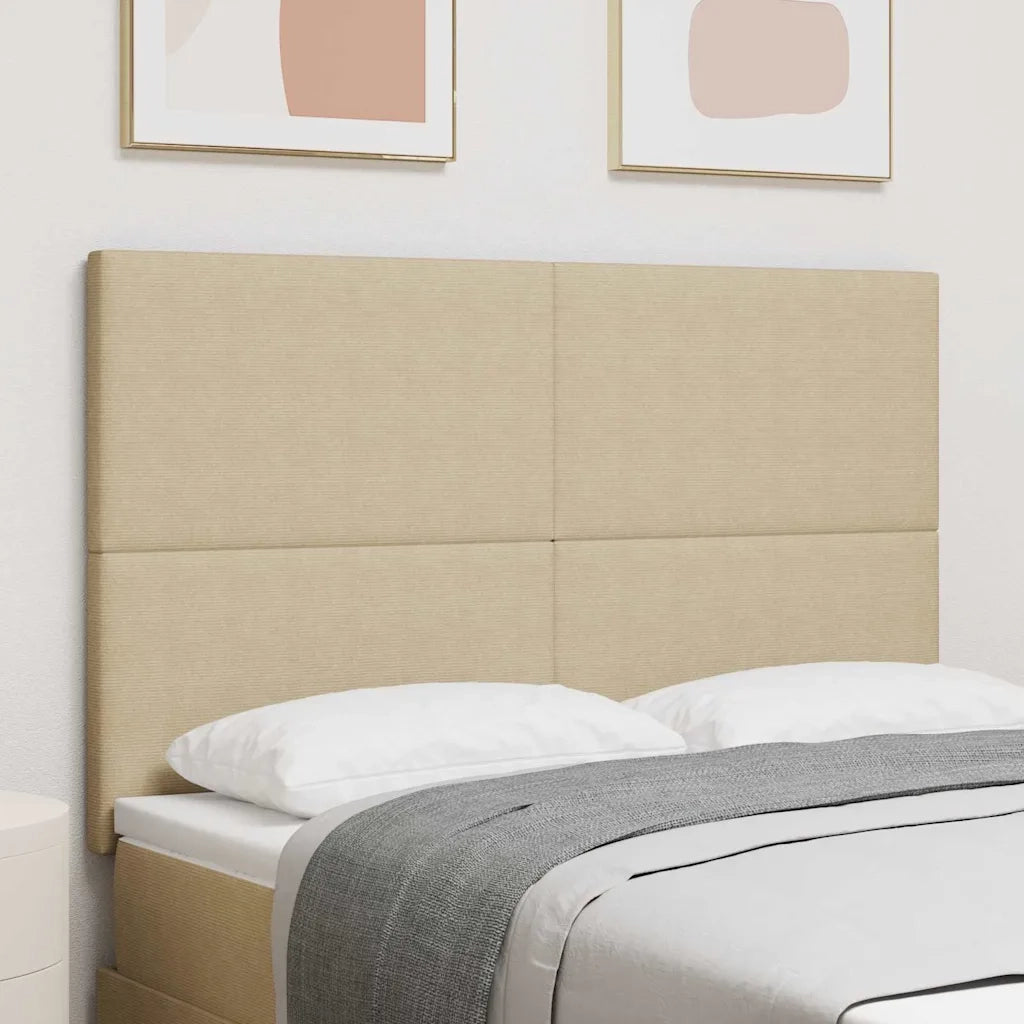Testiera Grigio Verde Chiaro 144 cm Tessuto in Cords 3337727