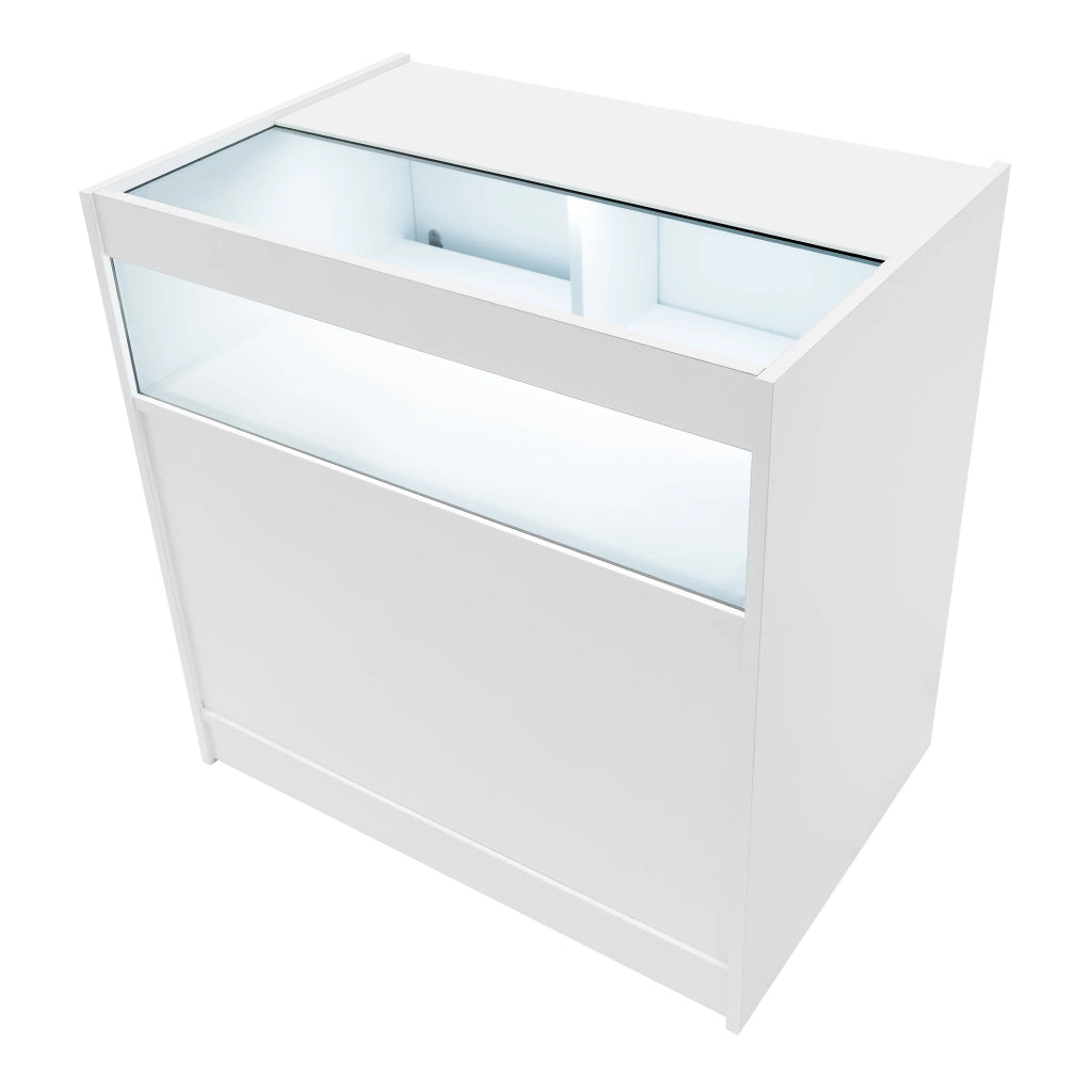Set Banconi Bianco Triton LED K900 B900 CM60 con Serratura e Ripiani