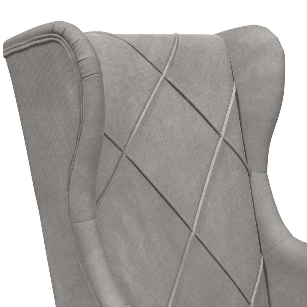 Poltrona | Sedia Relax Grigio Chiaro Velluto