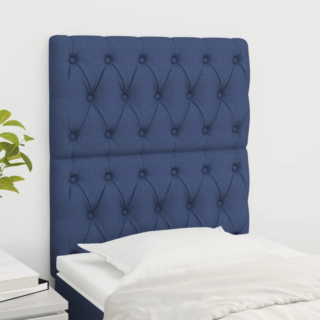 Testiera | Testata Blu 80x7x118/128 cm Tessuto
