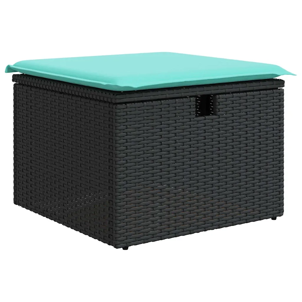 Set Divani Giardino 9 pz con Cuscini Marrone Polyrattan Acacia 3328072