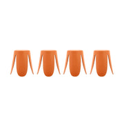 Set 4 sgabelli impilabili in ecopelle, arancione