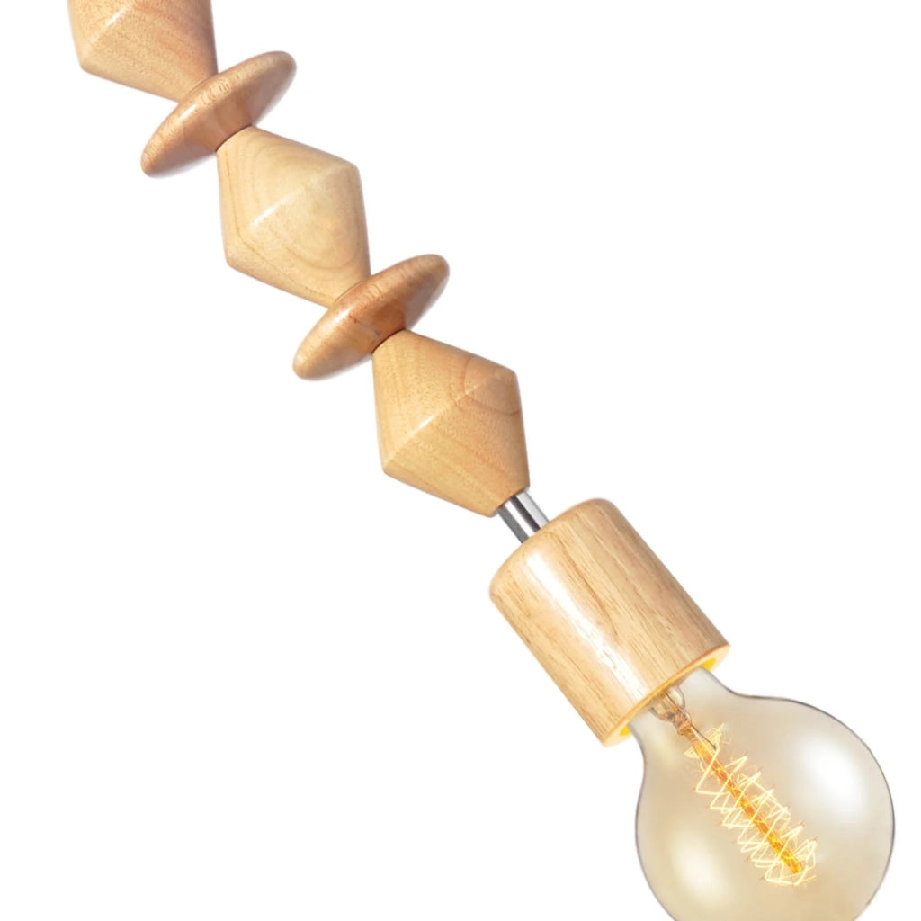 LÚZETE - CIONDOLO IN LEGNO CROMATO 56 CM