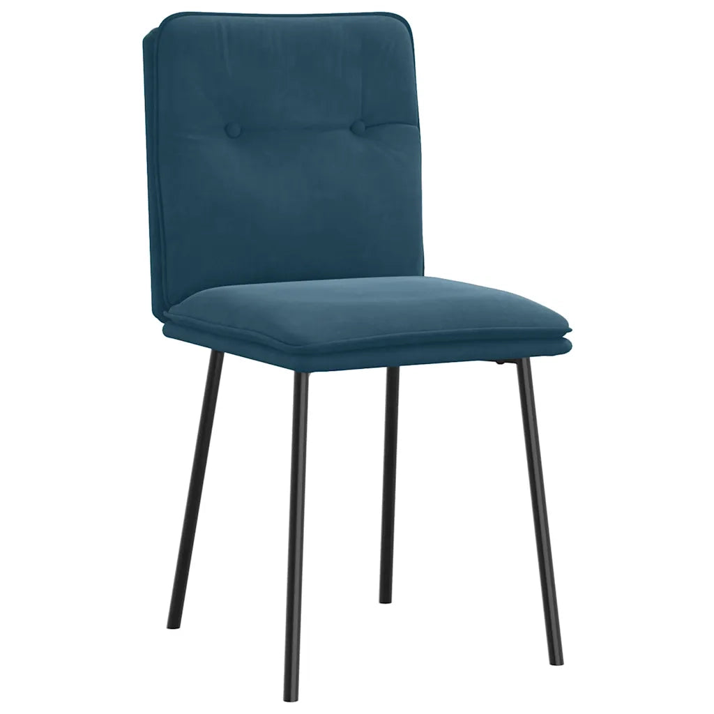 Sedie da Pranzo 4 pz Blu in Velluto 3315419