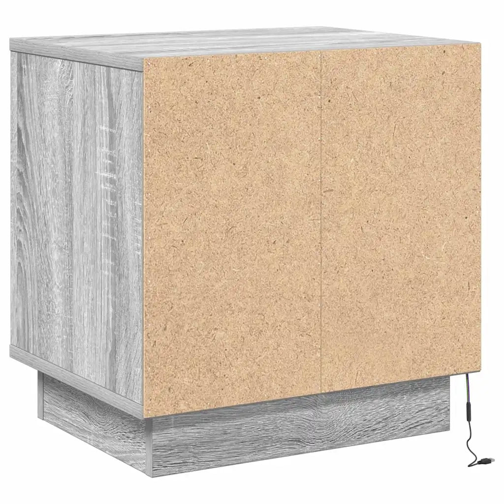 Set di 2 Comodini | Armadio da Notte | Mobiletto da notte Grigio 44 x 34,5 x 45 cm