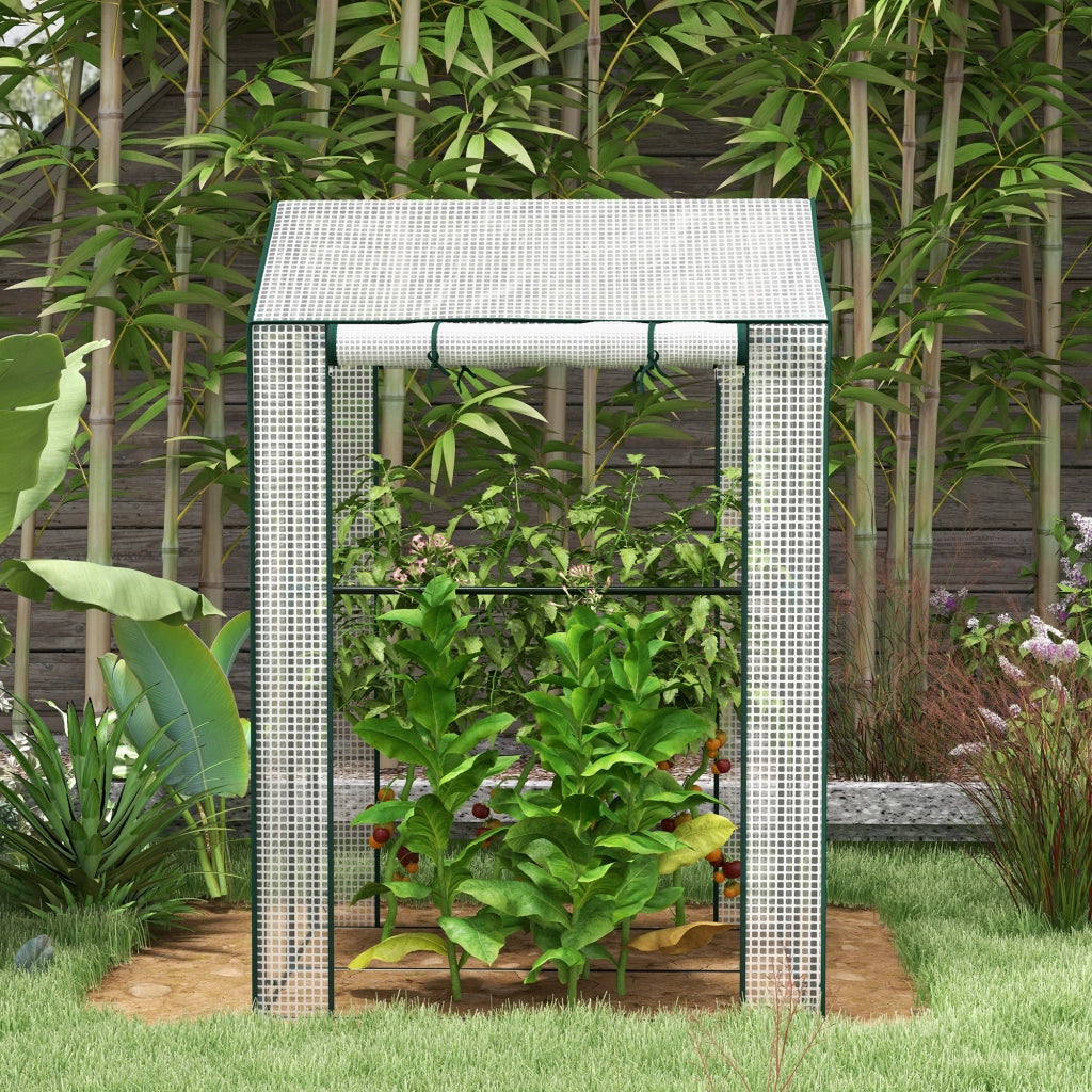 Serra per giardino ¨C Minimal ¨C 100x80x150 cm, bianco e verde