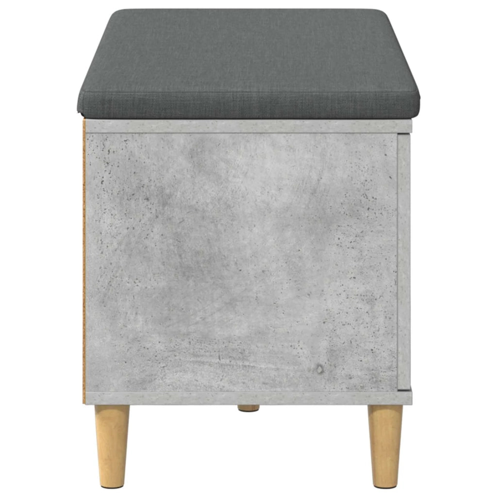 Panca per ingresso con cuscino-Sgabello-Panca da Corridoio Grigio cemento 60 x 38 x 46 cm 127277