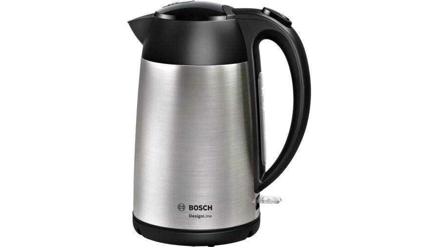 Bosch TWK3P420 Bollitore Elettrico 1.7 L 2400 W Spegnimento Automatico Filtro Anticalcare Base 360° colore Nero Acciaio Inox