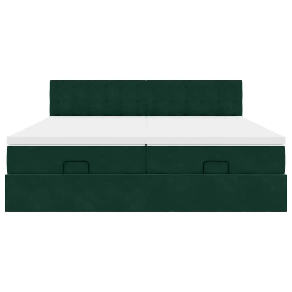 Struttura Letto Pouf con Materassi 200x200 cm Velluto 3312119