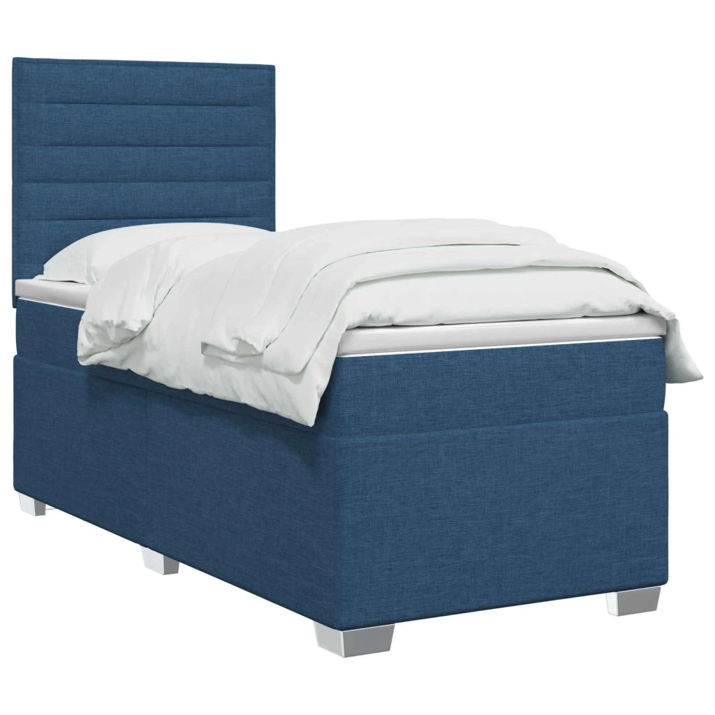 Letto box spring con materasso Blu 80 x 200 cm Tessuto 3454739