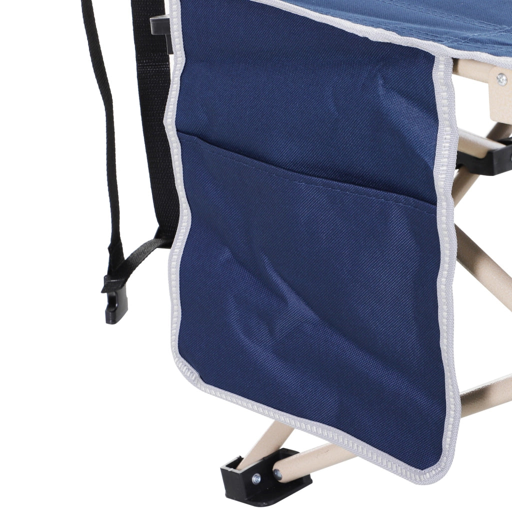 Letto da campo pieghevole ¨C Minimal ¨C 190x68x52 cm blu con tracolla