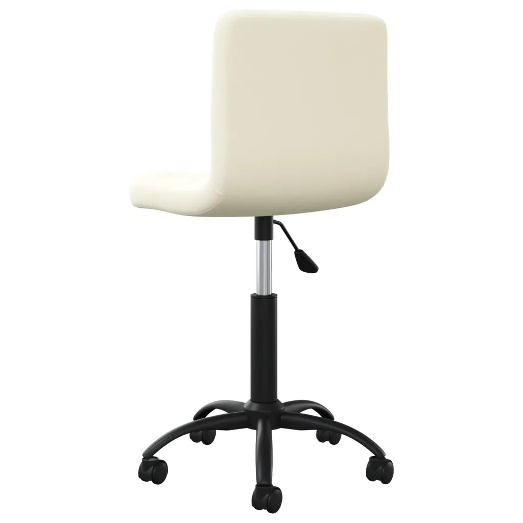 Sedia Girevole da Ufficio Crema in Velluto 334355