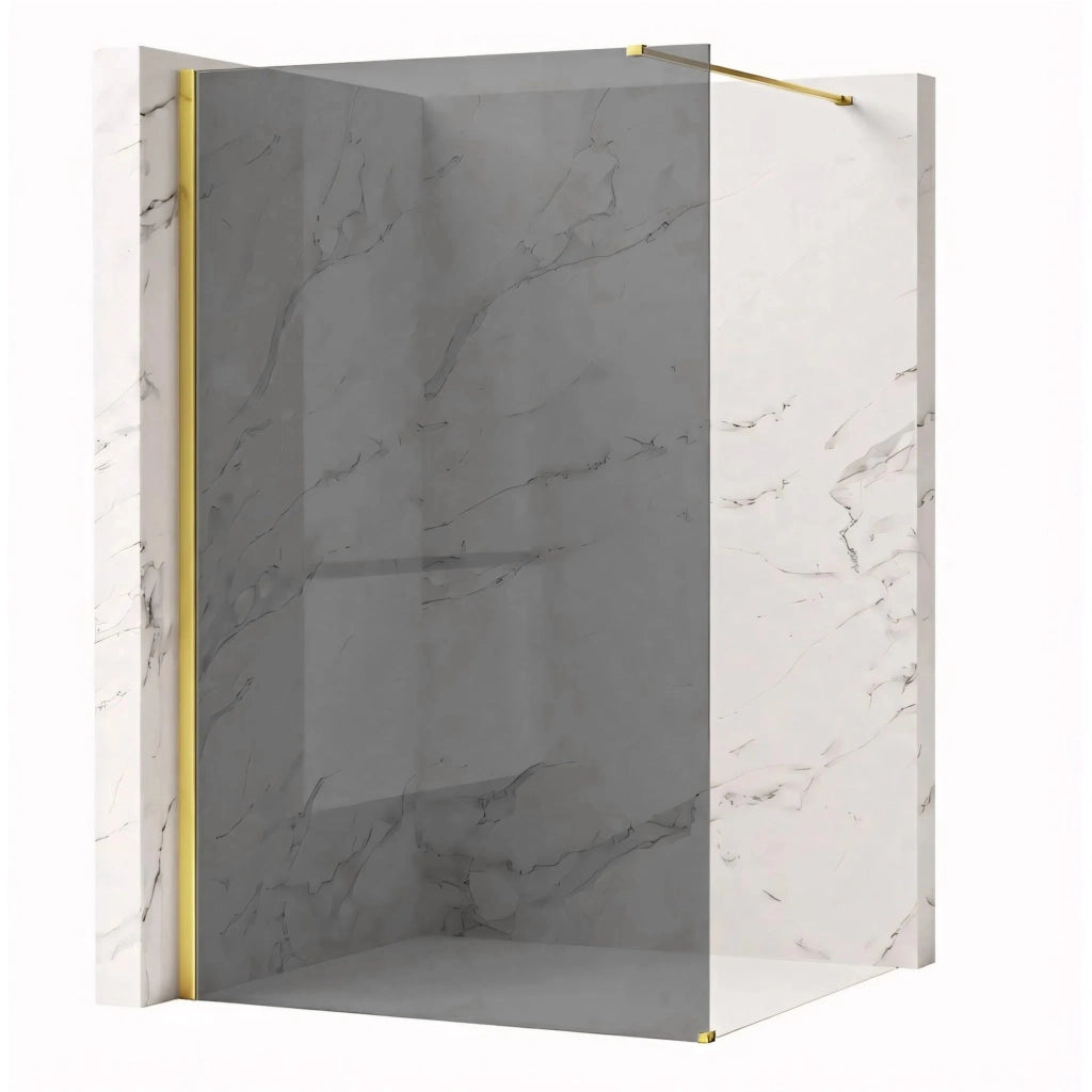 Parete Doccia Rea Flexi Grey / Gold 120